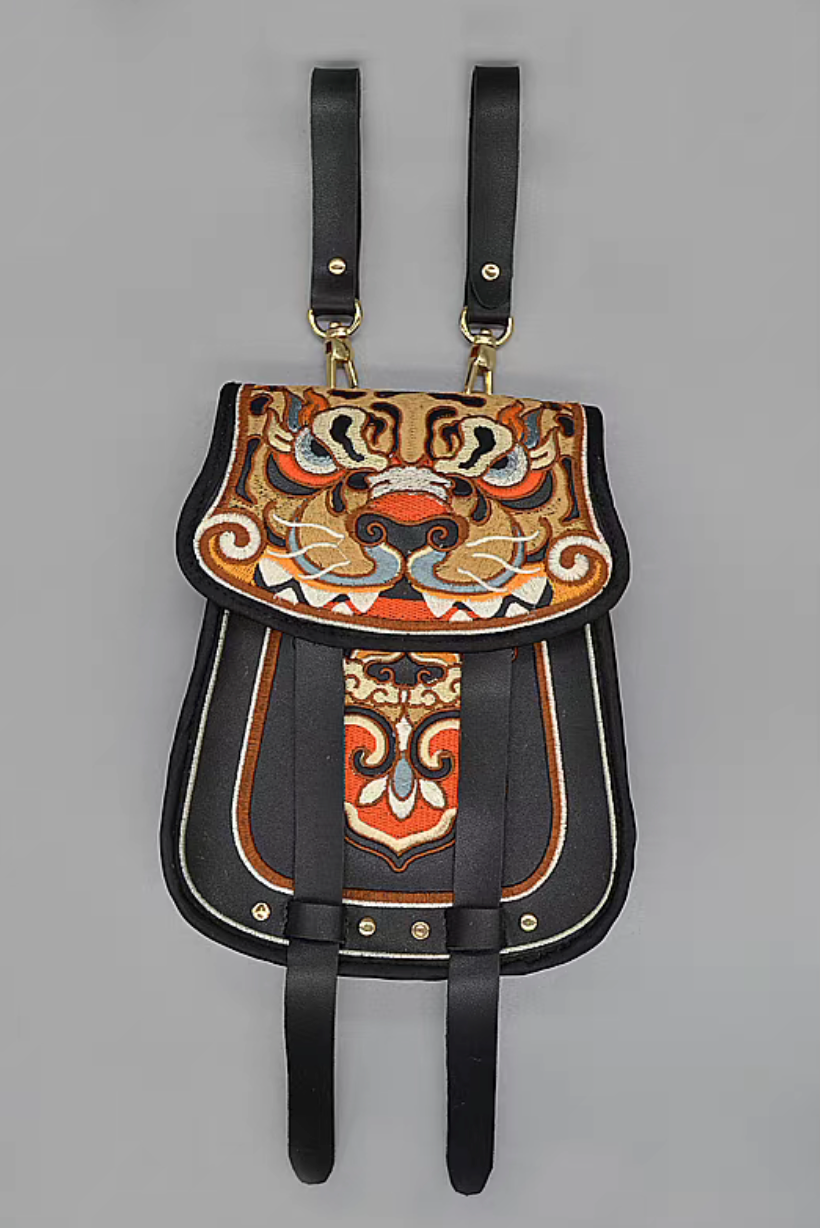 Ming Dynasty Style Flying Fish Embroidered Diexie Pouch