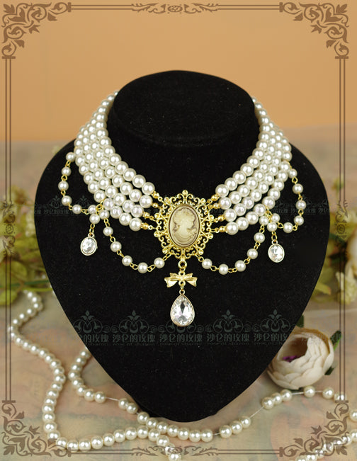 Classic Lolita Tiered Pearl Chain