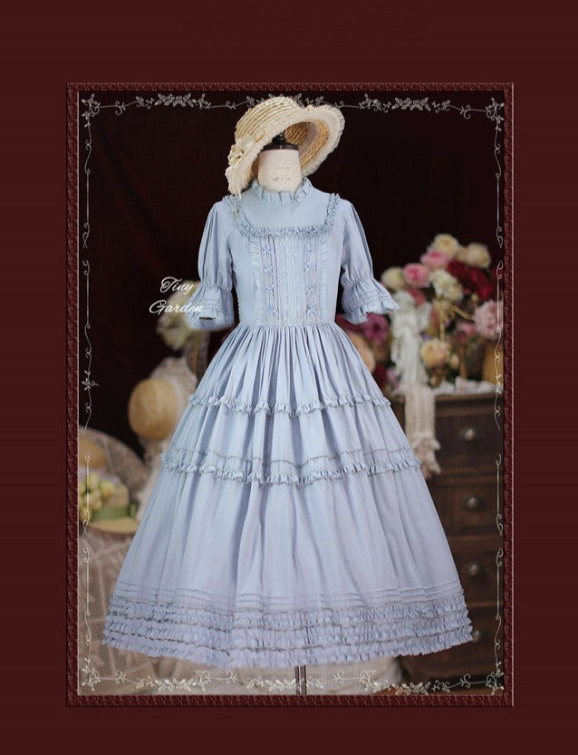 Vintage Ball - French Elegance Pin Tucks Lolita OP Dress