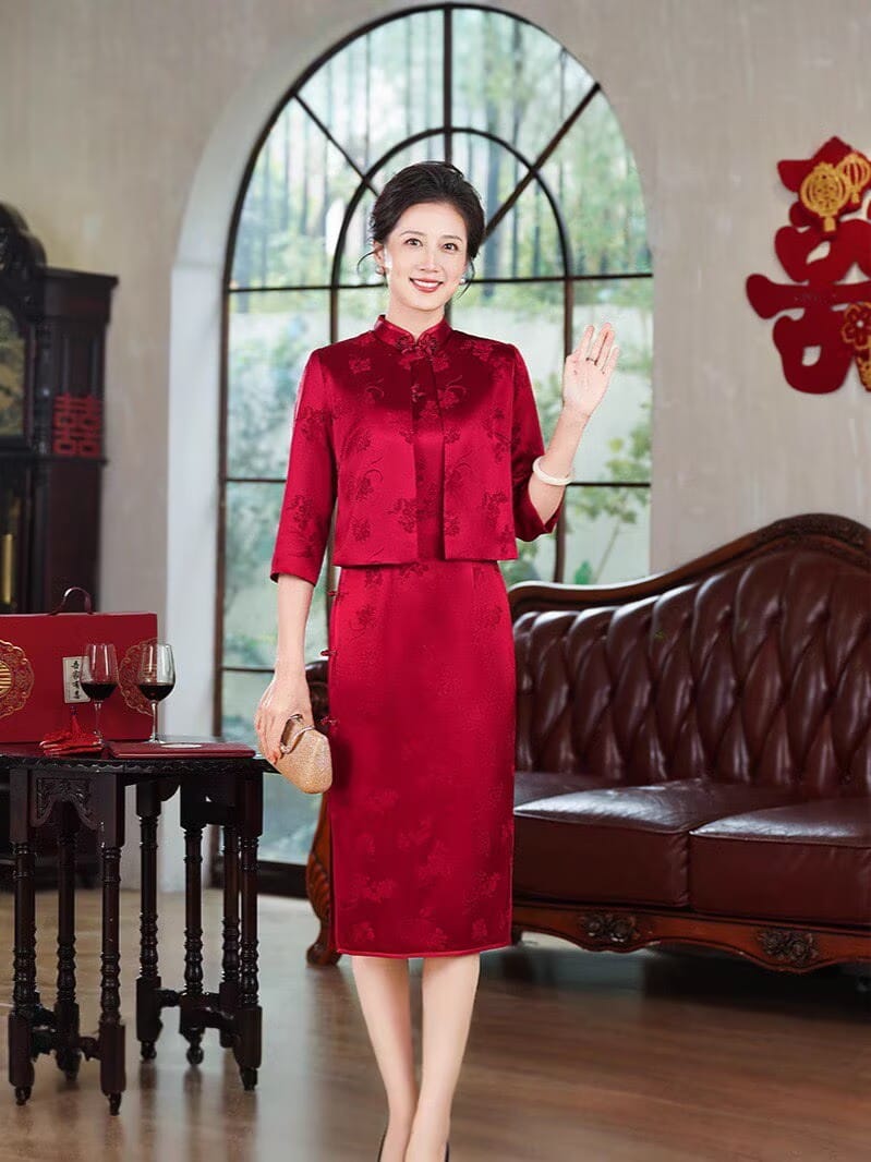 Melissa Graceful high-end midi Cheongsam set