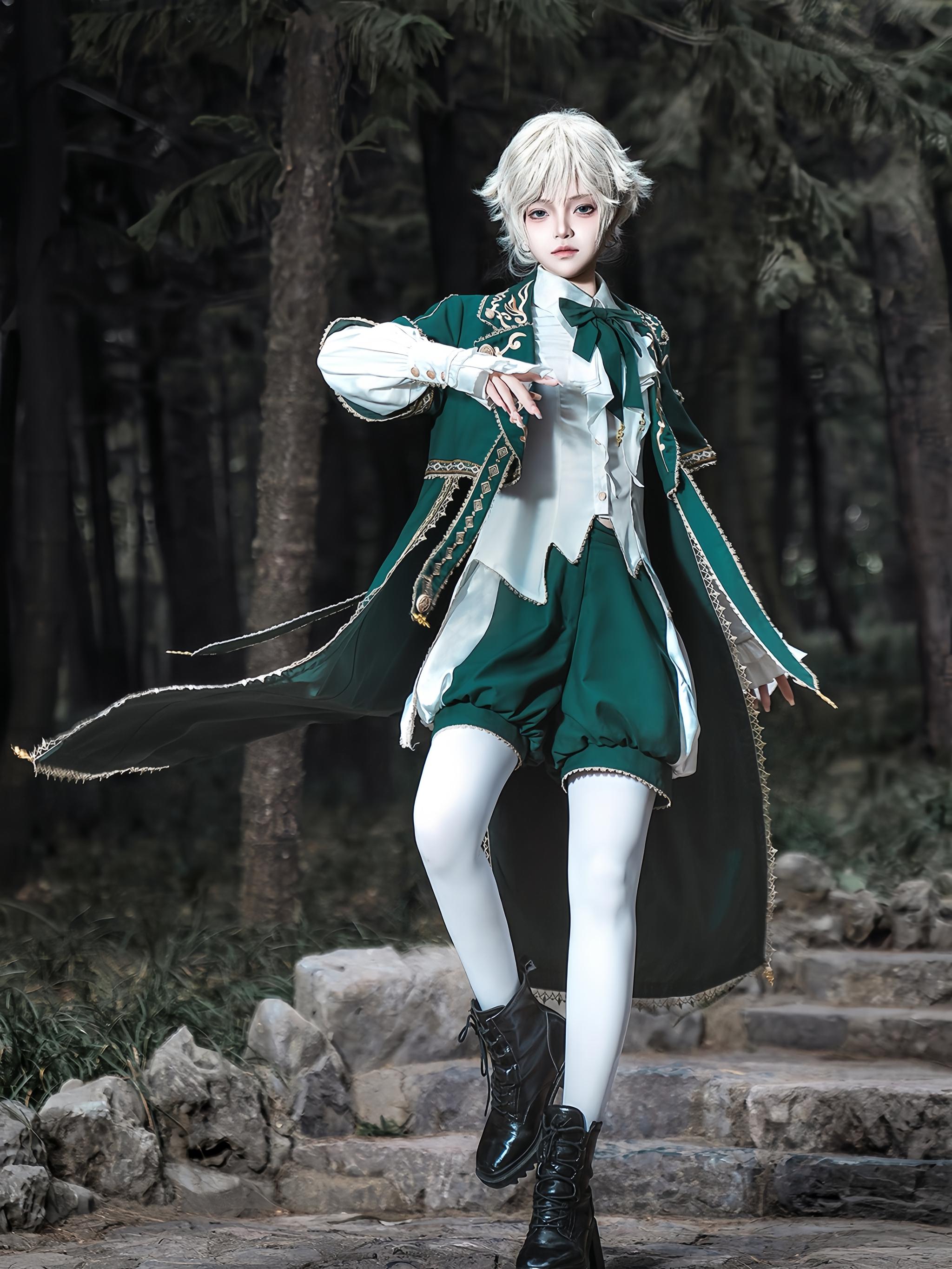 Divine Envoy - Ouji Lolita Shorts Suit Military Lolita Coat and Shirt