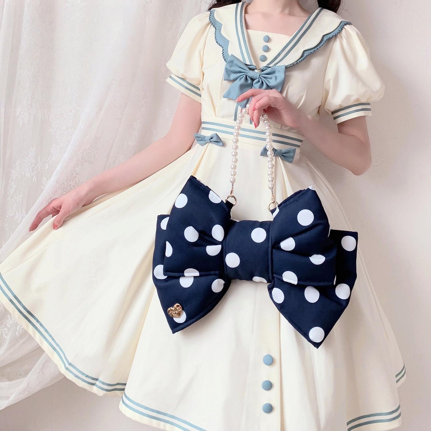Elegant Lolita Detachable Bag Shoulder Straps & Pearl Chains