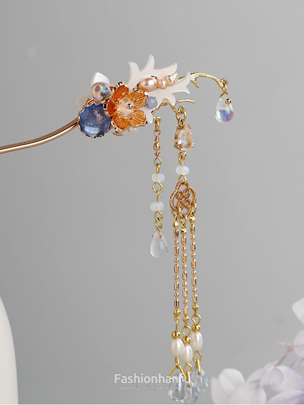Fashion Hanfu Handmade Chinese Hair Sticks Fairy Dragon Antler Hair Pin