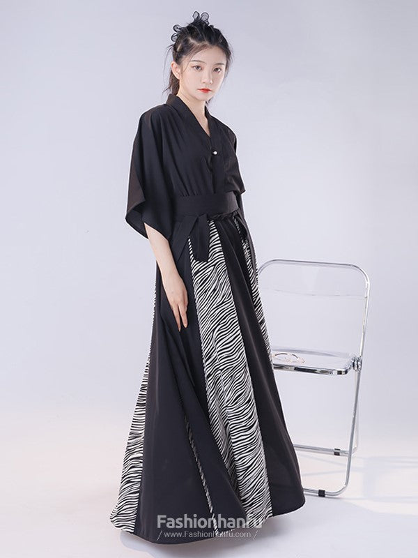 Fashion Hanfu Chinese Modern Hanfu Dress 2 Piece Set
