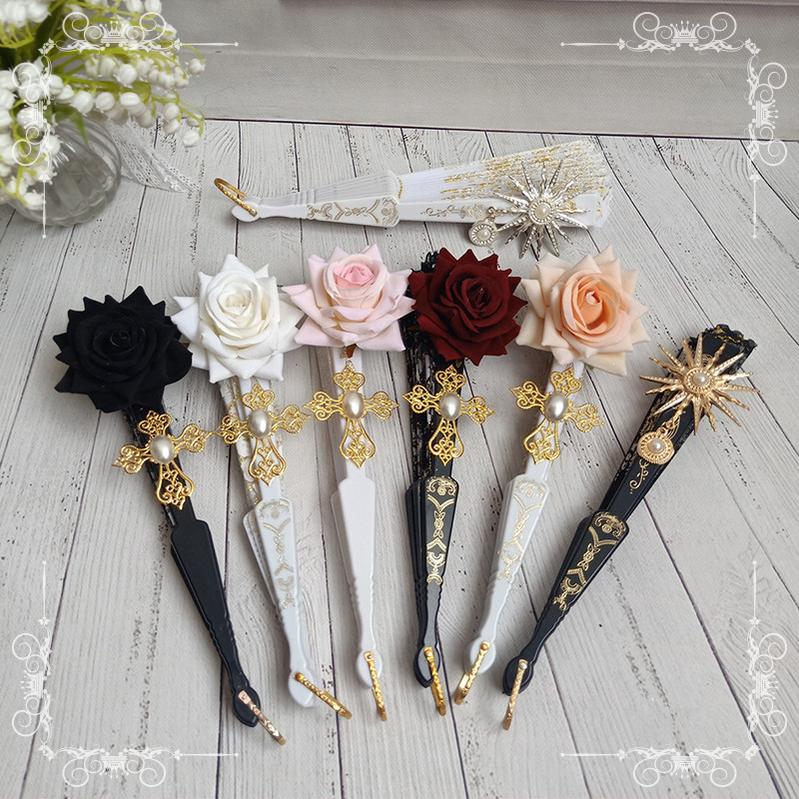 Gothic Lolita Lace Gorgeous Folding Fan