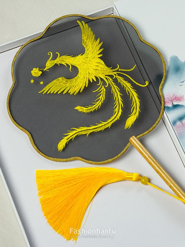 Hanfu Accessories Embroidered Hanfu Fan Chinese Style Round Silk Fan