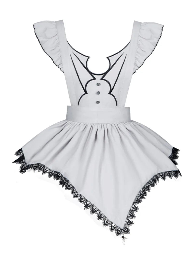 Goth Lolita triple-layer embroidered OP dress in dark autumn style, perfect for elegant daily wear and cosplay
