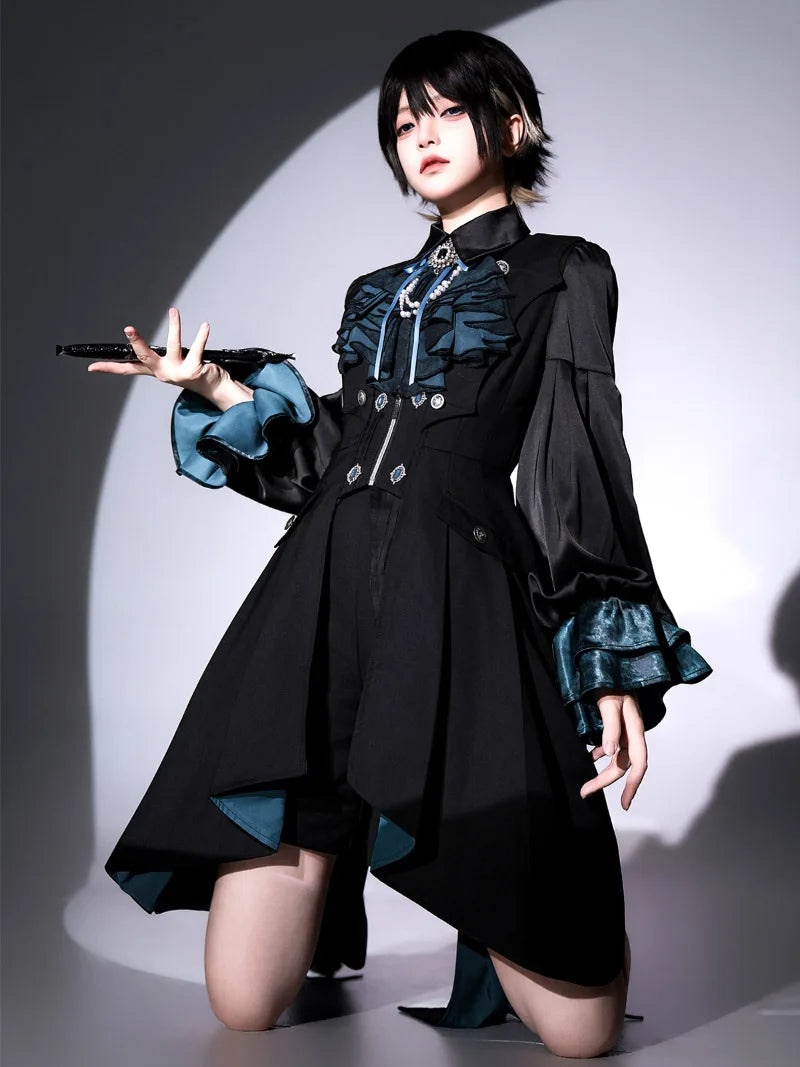 Ruffled Gothic Lolita Dresses featuring dark colors, lace accents and classic Lolita silhouettes
