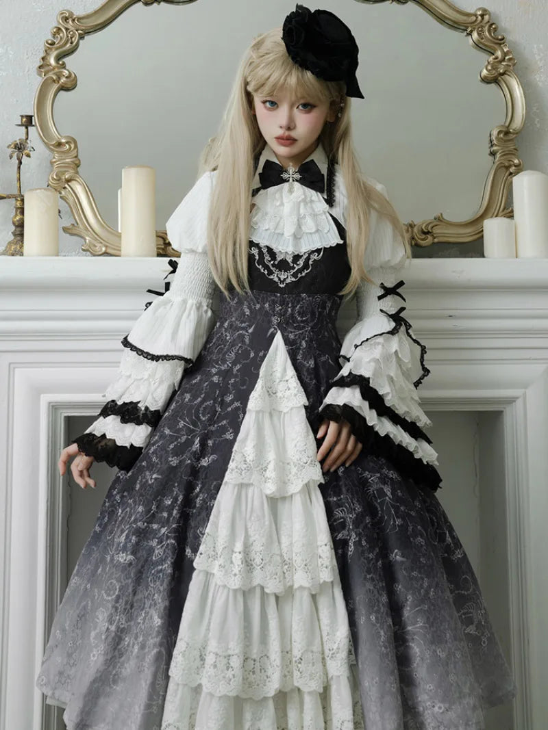 My Gothic Princess Dress featuring dark punk Lolita design with elegant lace, ruffles, and vintage gothic charm.
