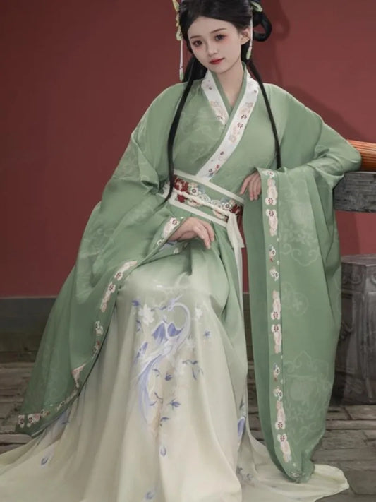 Green Hanfu Dress | Beautiful Flowing Ancient Chinese Gown