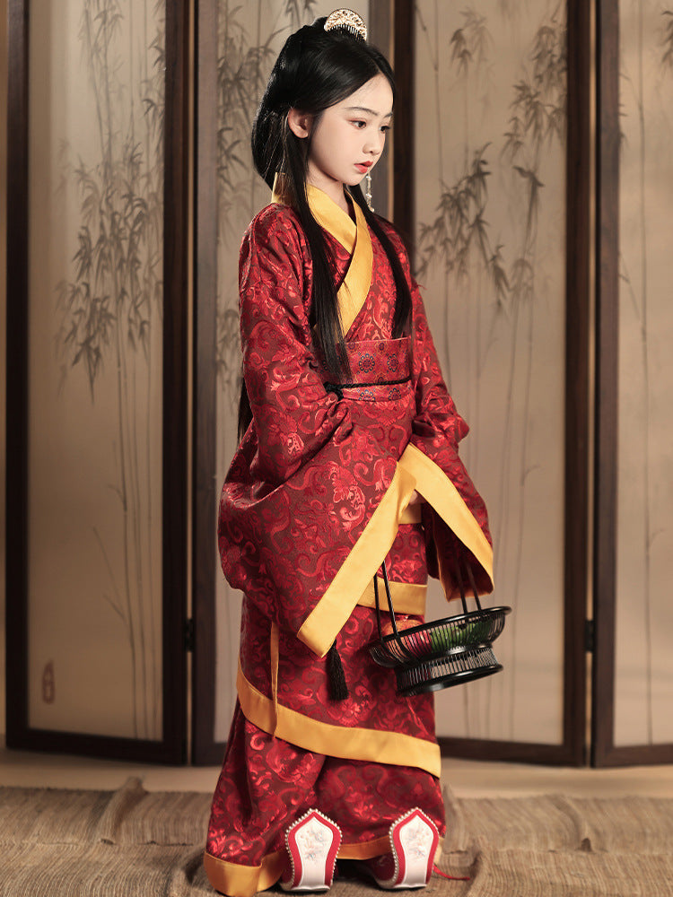 Red Hanfu Costume for Girls – Kids Performance Outfit