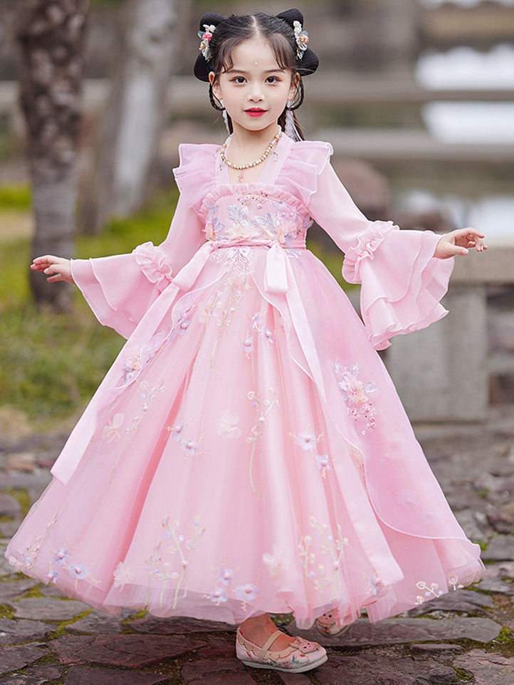 Kids Hanfu Dance Dress – Girls Chinese Performance Costume Princess Style