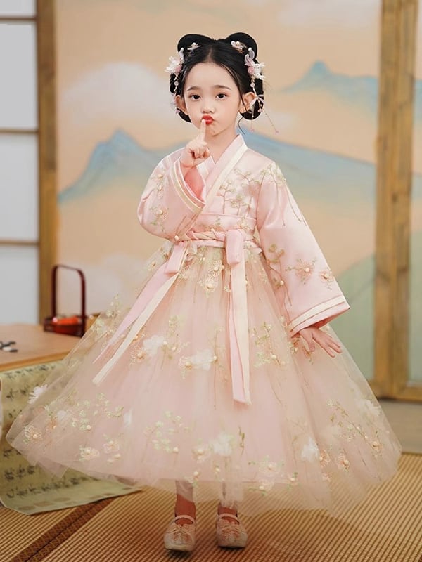Pink Hanfu Dress for Girls | Elegant Chinese Traditional Outfit