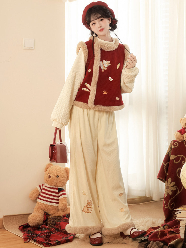 Hanfu Pants Outfit for Women – Layered Wide-Leg Set