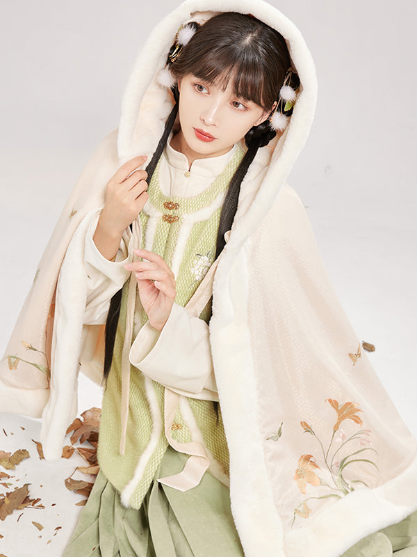 Chinese Hanfu Short Cloak Winter Women
