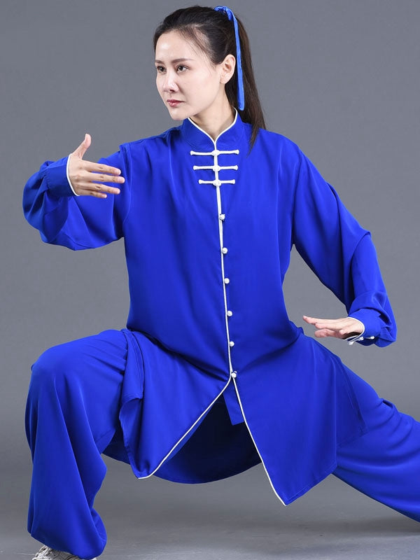 Royal Blue Tai Chi Suit – Unisex Custom 2-Piece Practice Set