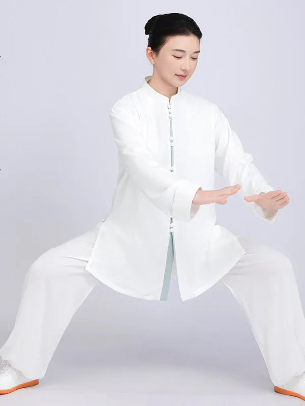 Chinese Kung Fu Outfit for Women – Ice Silk Tai Chi Practice Set