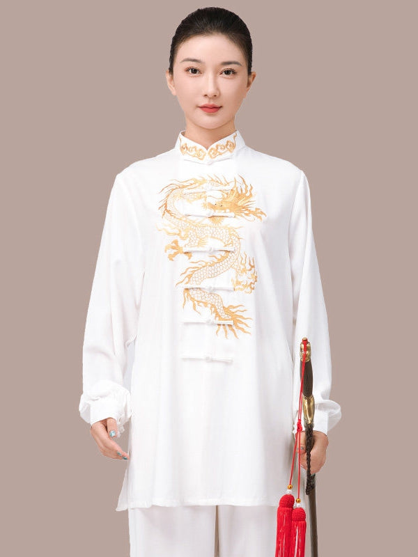 Tai Chi Kung Fu Uniform – Unisex Embroidered Wushu Performance Outfit