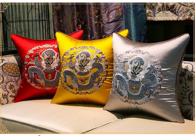 Dragon Satin Cushion Covers