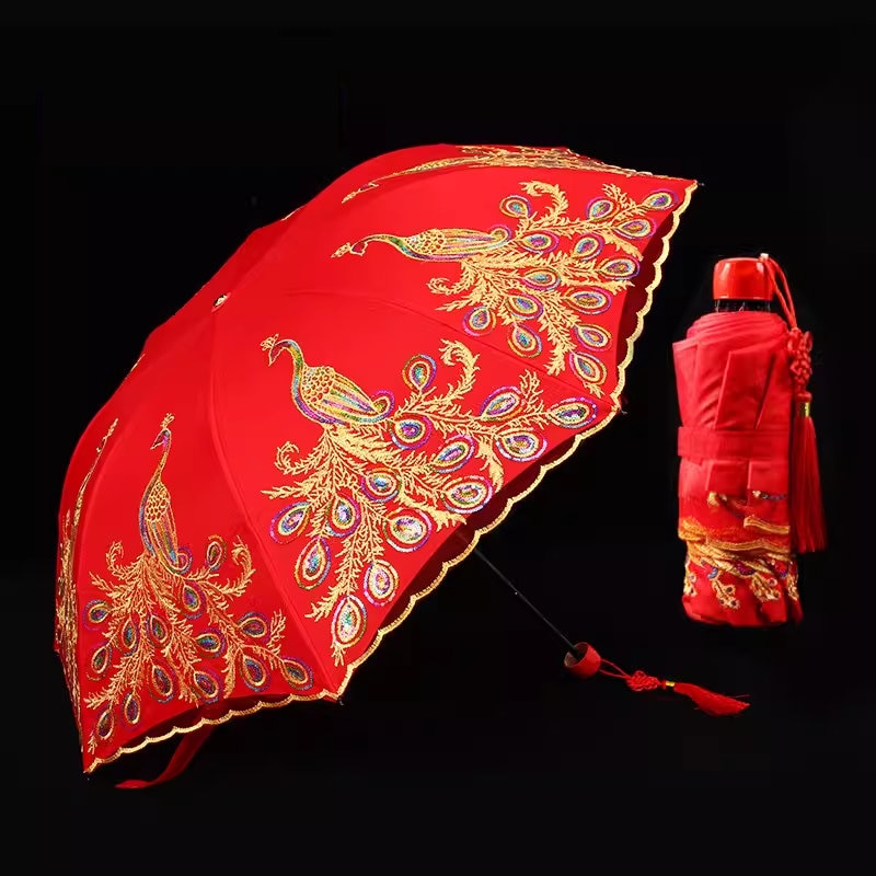 Wedding Umbrella with Phoenix /Peacock