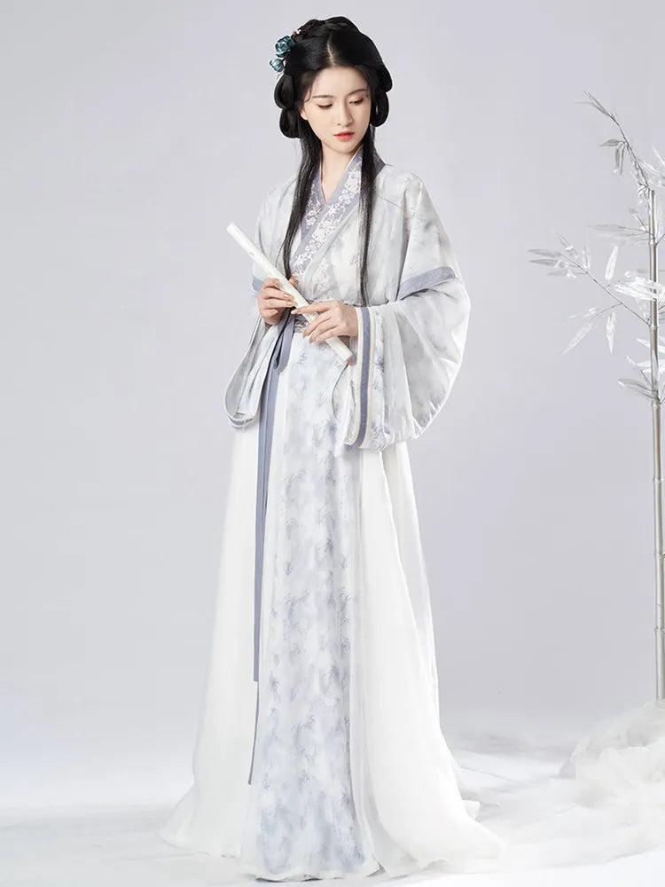 Wei Jin Dynasty Hanfu Set for Women – Flowing 3-Piece Outfit