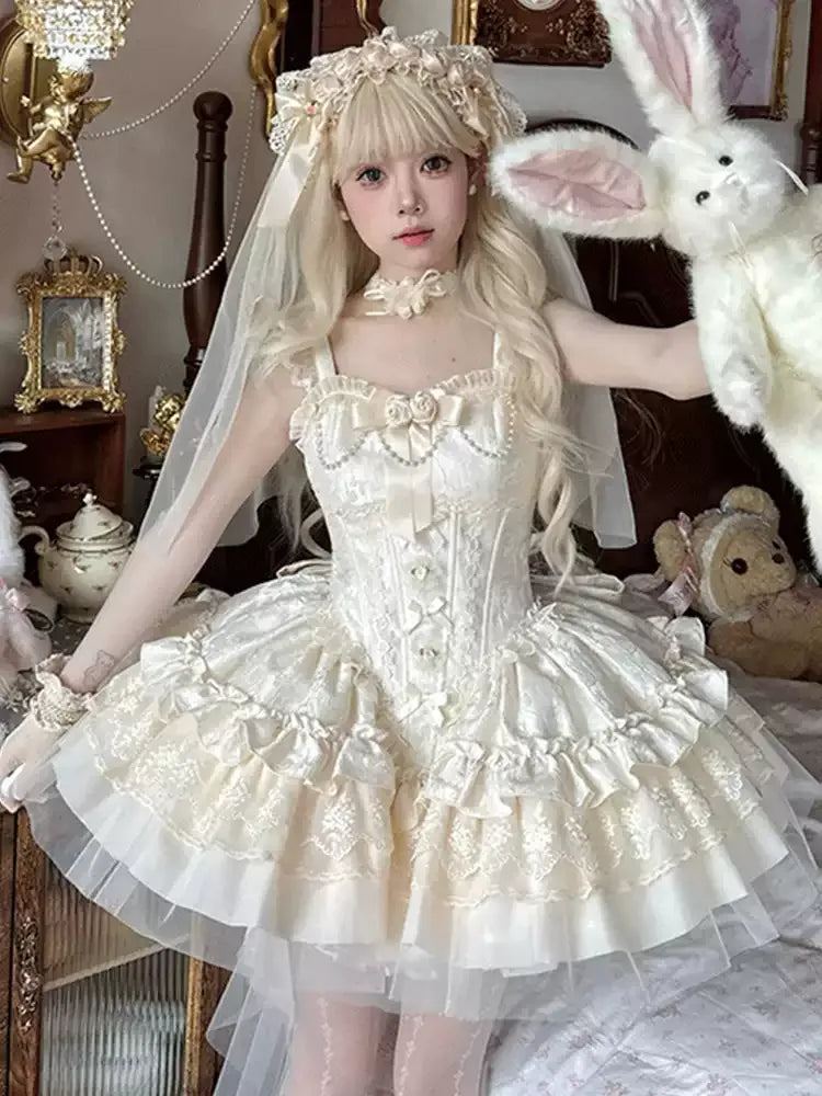 Lolita city dress original doll-style ballet JSK princess dress with cute and elegant daily lolita design