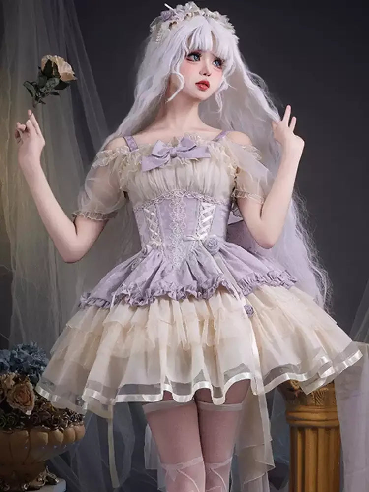 Original lolita dress to impress, cute strap JSK with fitted waist, perfect for sweet and elegant look