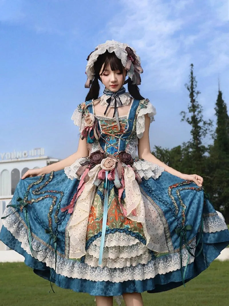 Elegant Lolitafashion gothic Lolita dress with classic castle style, perfect for cosplay, parties, or daily
