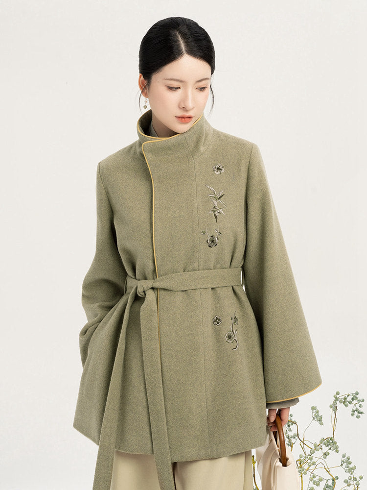 Women’s Chinese Style Separates – Green Coat, Top or Wide-Leg Pants