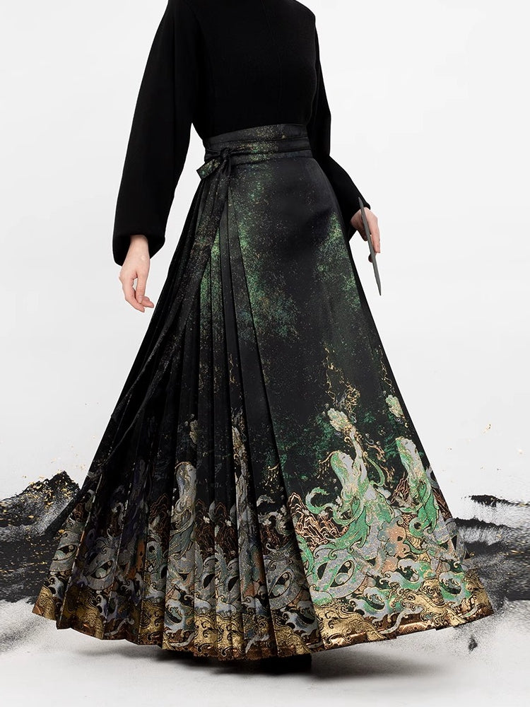 Nüwa Goddess Ma Mian Skirt Mythology Starry Brocade Hanfu