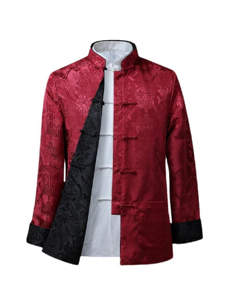 Aslinhanfu Chinese Men double sided Tang suit Jacket, Wedding tang suit jacket