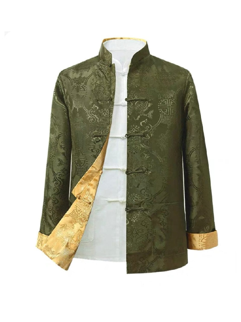 Aslinhanfu Chinese Men double sided Tang suit Jacket, Wedding tang suit jacket
