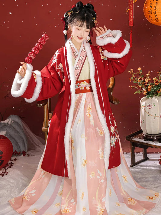 Charm Traditional Chinese Clothing Female Hanfu Winter Set
