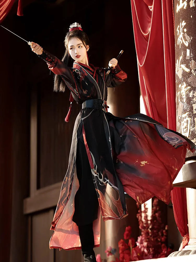 Wuxia Hanfu Outfit for Women – Song Style Martial Arts Costume Set