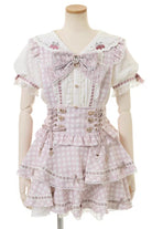 Sweet Multi-Layered Plaid Printed Ruffled Bow Lace-Up Jirai Kei Plus Size Japanese College Style Skirt 3 Colors