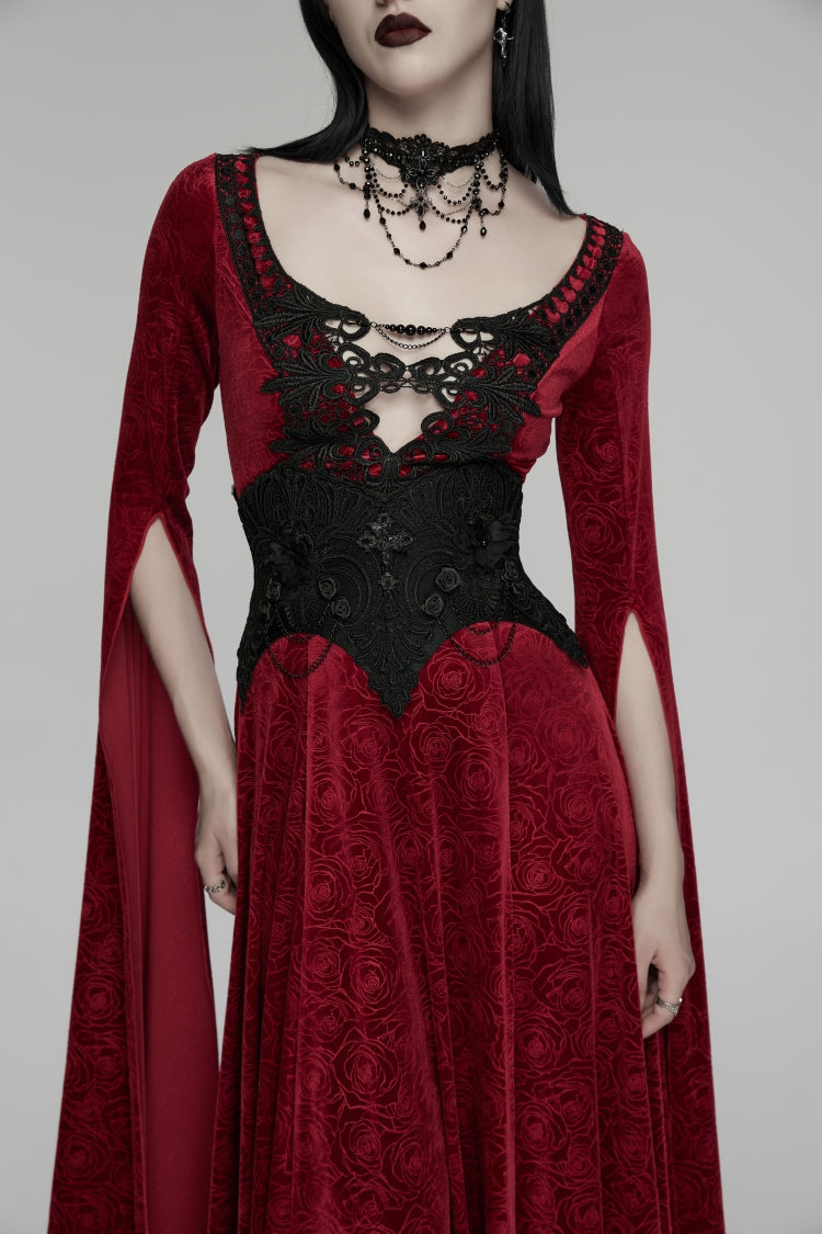 Black Embroidered Lace Lace-Up Slim Fit Chain-Decorated Women's Gothic Elegant Luxurious Underbus Corset
