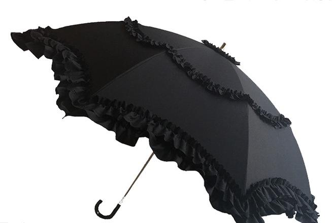 Classic Lolita Parasol, Two-Folded Umbrella for Daily Use