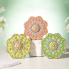 Radiant Lotus Mandala Chinese Pocket Mirror