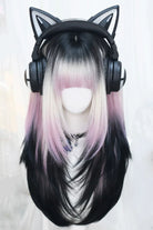 Dreamy Pink/Purple Gradient Sweet Lolita Long Straight Wig