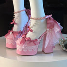 Bowknot Dream - 14 CM Sweet Lolita High Platform Shoes with Chunky Heel