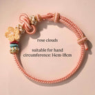 Rose Clouds Handwoven Chinese Knot Bracelet