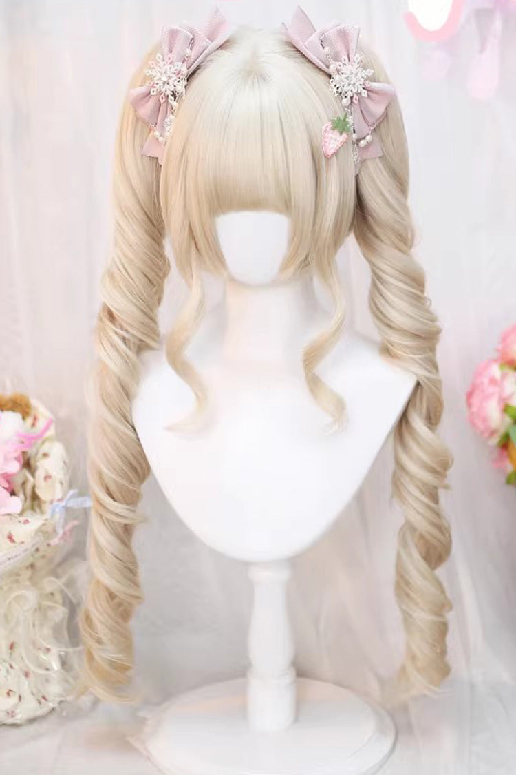 Yellow Anime-Style Twin-Tail Sweet Japanese Lolita Wig
