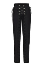 Black Double-breasted Chain Cross Embroidery Ouji Vintage Elegant Prince Gorgeous Lolita Pants