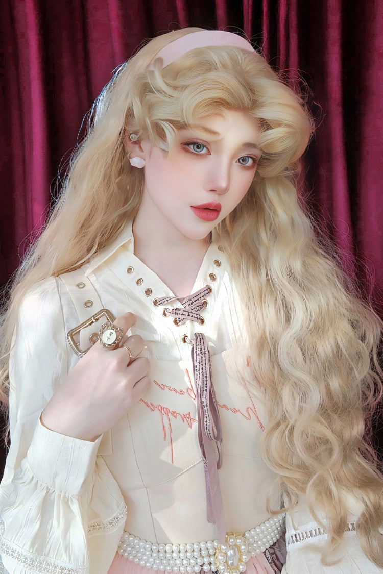 Golden [Barbie] Vintage Elegant Fluffy Wool Curl Lolita Wig
