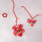 Handmade Sweet Lolita Necklace, Strawberry Pendant