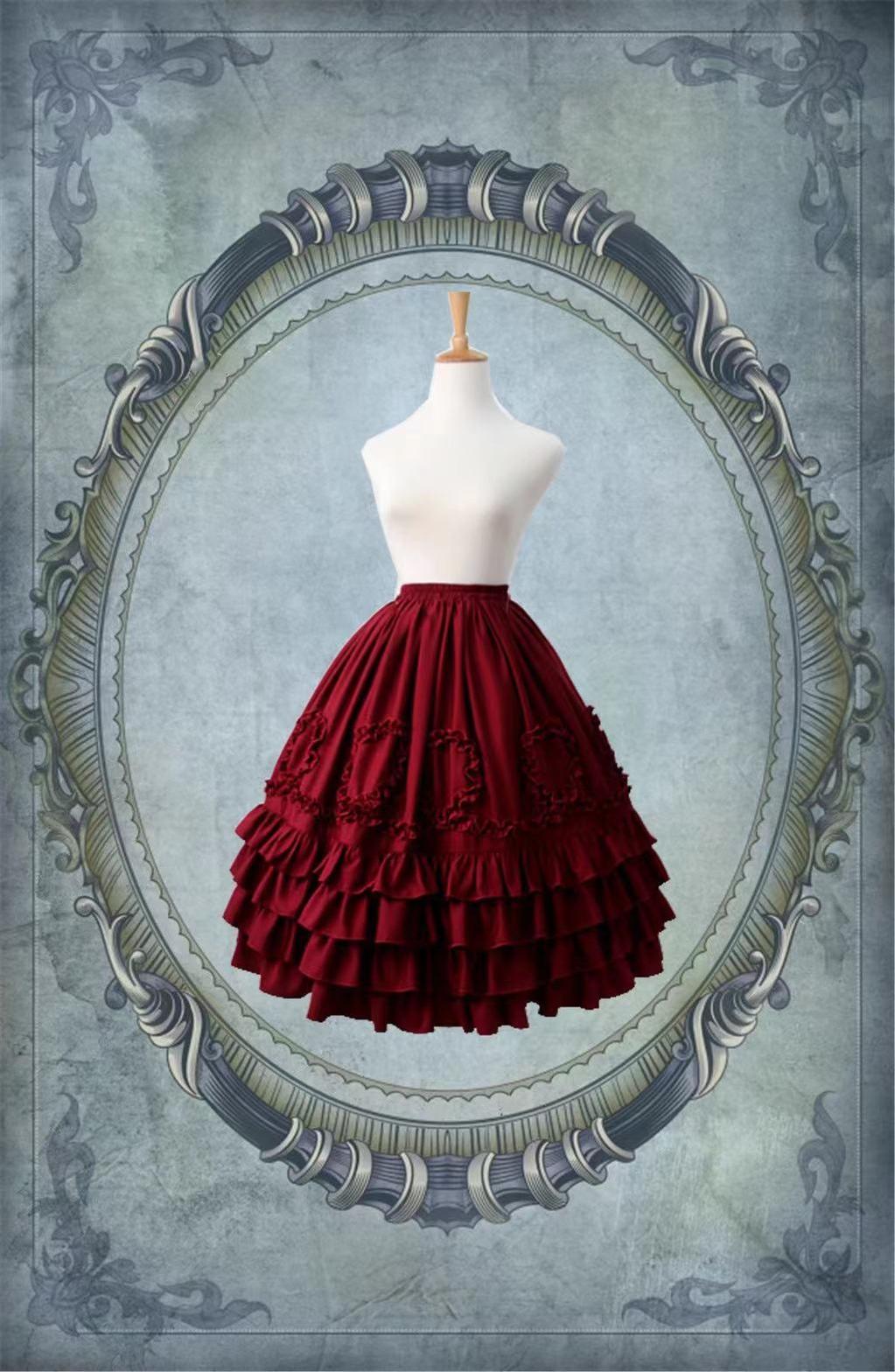 Court Style Lolita Skirt, Retro Chiffon Underskirt