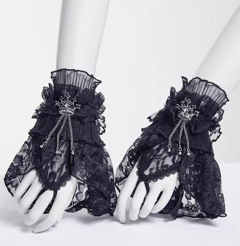 Gothic Lolita Lace Cuffs, Crown Decoration