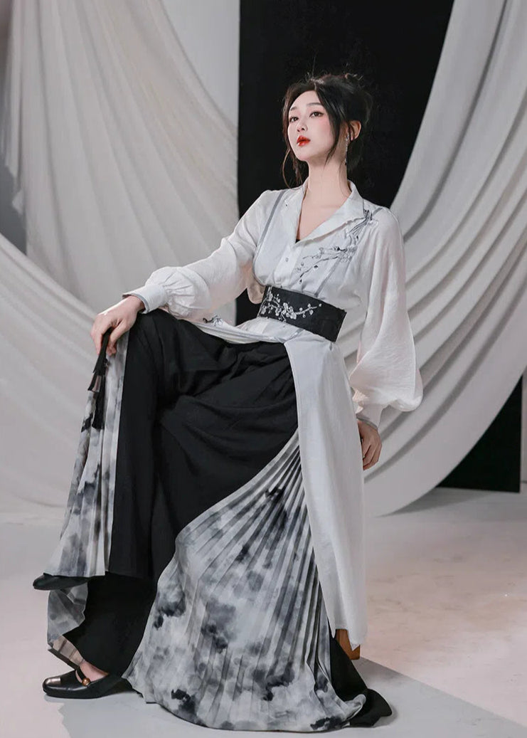 Plum Ode | 4-Pieces Modern Pants Set (梅花词)