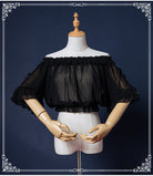 Sweet Lolita Blouse Chiffon Round Neck Flounce Sleeve Shirt