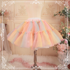 Rainbow Colorful Lolita Petticoat, 17" (43cm), Cotton Lining